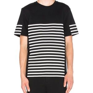 T by Alexander Wang Striped Short Sleeve Tee